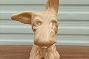 Large 20th century Crown Devon terrier dog figure, very Sylvac look to it, as well as mischievous.
