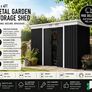 9ft x 4ft Metal Garden Storage Shed Tool House with Sliding Door Image 8
