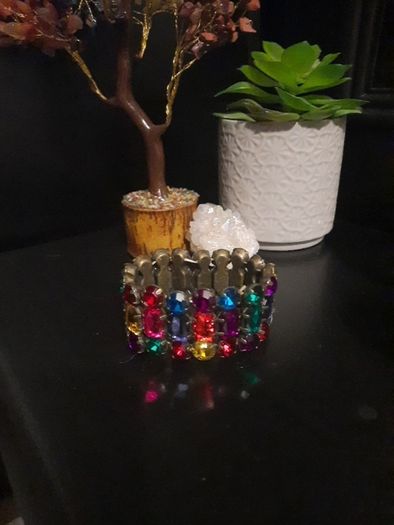 multicoloured jewelled bracelet