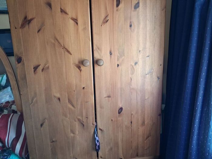 Double wardrobe solid pine
