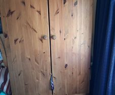 Double wardrobe solid pine
