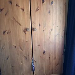 Double wardrobe solid pine