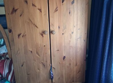 Double wardrobe solid pine