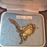 Vintage Gold Tone Bird Brooch Image 5