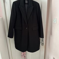 Ladies Wool Dressy Black Blazer-Primark-Size 12