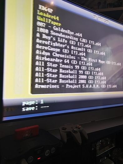 Nintendo 64 with hacked game