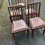 Arts and Crafts Style Solid Wooden Chairs x6 Image 3