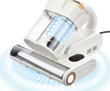 Mattress Vacuum Cleaner, 550W Bed Vacuum Cleaner with 18Kpa Powerful Suction and Dual Dust Bin, HEPA Filter & Heating
