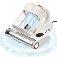 Mattress Vacuum Cleaner, 550W Bed Vacuum Cleaner with 18Kpa Powerful Suction and Dual Dust Bin, HEPA Filter & Heating