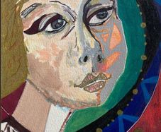 Original Art Figurative art Irish Art Harry Clarke inspired  Original Irish Art