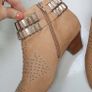 JEFFREY CAMPBELL Benater Nude Leather ankle boots Sz 8UK - Rrp 205 (New) Image 10