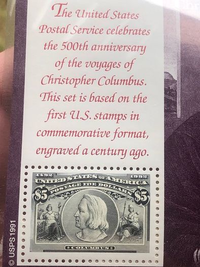 American 1992 Columbus Stamps  500yrs anniversary Columbus