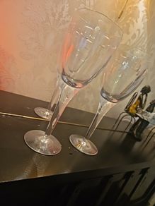 Waterford crystal set of 6 john rosha large red wine glasses