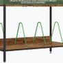2-Tier Vinyl Record Storage Holder Rack, 250 LP Albums Display Shelf, Wooden Vinyl Storage Rack with Wire Dividers for Records, CDs, Books, Rustic Brown and Black Image 4