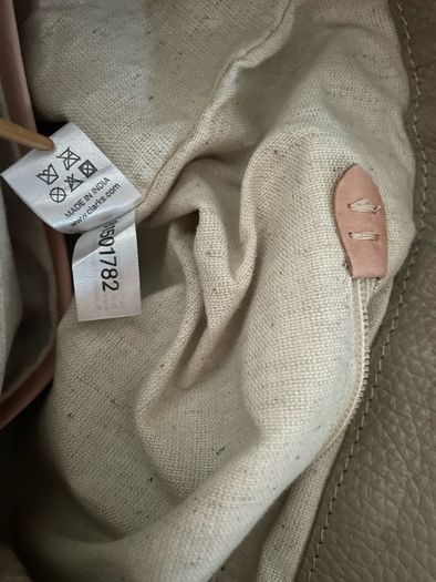 Clarks women's medium backpack leather beige grey new