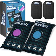 Reusable Dehumidifier Bags - Car Dehumidifier Moisture Absorber With Dashboard Anti-Slip Mats, Rechargeable Silica Gel Interior Dehumidifiers, Eliminates Foggy Windscreen - Home Wardrobe