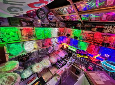 neon wall lights homebar man cave pub