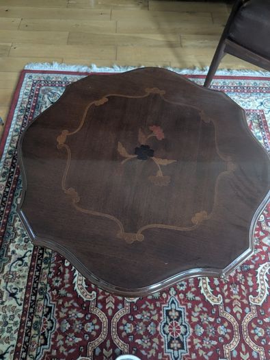 Small antique lamp table