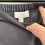 White company long silky effect steel grey skirt Image 6