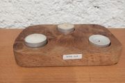 Handmade Burr Oak Tealight Candle