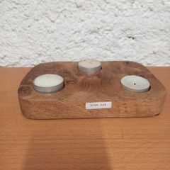 Handmade Burr Oak Tealight Candle