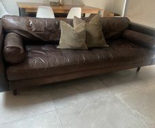 Brown Leather Sofa