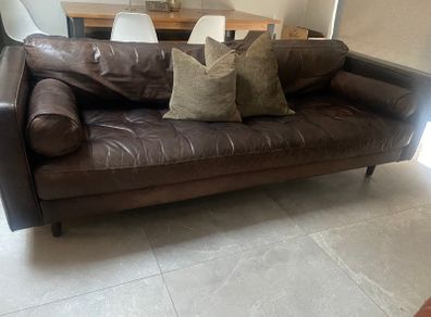 Brown Leather Sofa