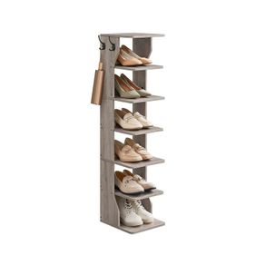 Slim Shoe Rack, Narrow Shoe Storage Organiser, 7-Tier Shoe Stand, for Small Spaces, Hallway, Cloakroom,