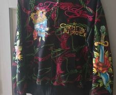 Vintage Y2K ED Hardy by Christian Audigier Zip Hoodie (SIZE M)