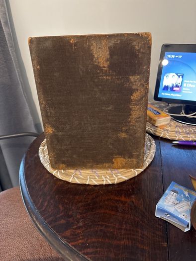 antique walnut box with key
