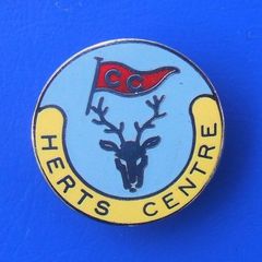 CARAVAN CLUB - HERTS CENTRE (Hertfordshire) - a scarce membership badge (1960's / 1970's)