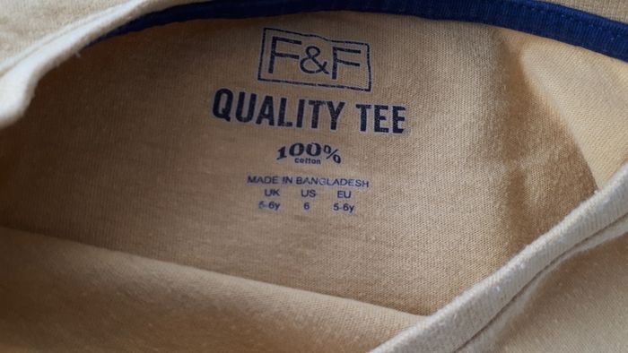 5-6Y Boy 100% Cotton 2 T-Shirts Tops