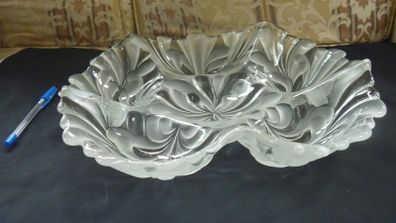Vintage multi segment frosted glass serving platter
