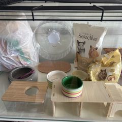 Hamster cage and accessories