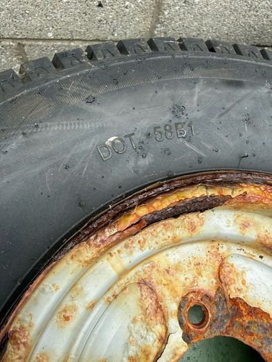 Two trailer wheels