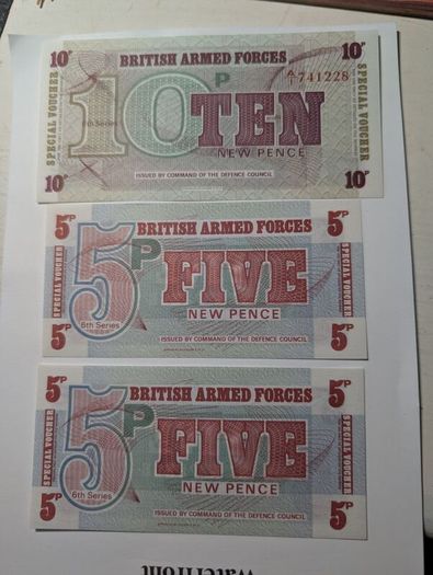 British Army money