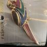 Large red tri-coloured parrot brooch (new, multiple) Image 2