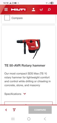 Hilti te55 drill/breaker  6kg