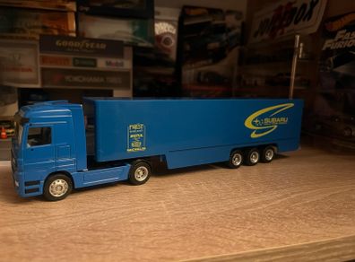 Majorette Mercedes actros Subaru rally team transporter