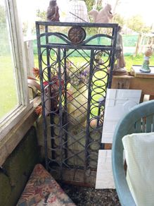 vintage metal winerack