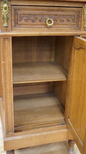 Antique French Oak Mirrored Dressing Stand