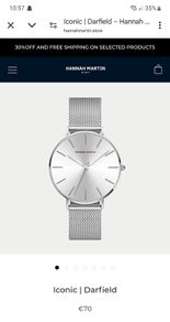 NEW Hannah Martin stainless steel watch