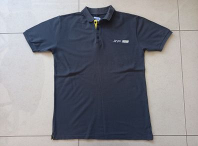 Official DAF Dealer Men's XF105 Polo Shirt T-Shirt Grey Yellow Medium