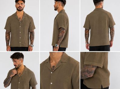 Summer Breeze Textured Shirt  Brown