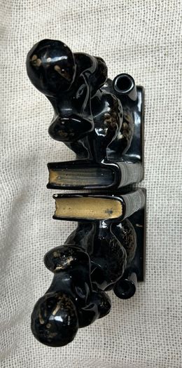 MCM Ceramic  pair of poodle bookends