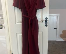 NEW Girl In Mind Burgundy Jumpsuit with pockets - Size 12 current stock