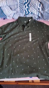dunnes stores large men regular fit dark green shirt