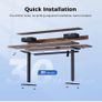 Electric Adjustable Height Desk with 2 Drawers, 120 x 60 cm, Stable Sit-Stand Desk Image 2