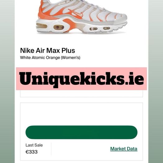 Premium Nike Air Max TN Plus Cream White Orange