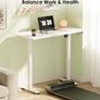 Standing Desk, Small Height Adjustable Desk with 3 Memory Heights 100cm Electric Sit Stand Table for Home Office Workstation, Compact Rising Computer Table for Small Spaces, White Image 4